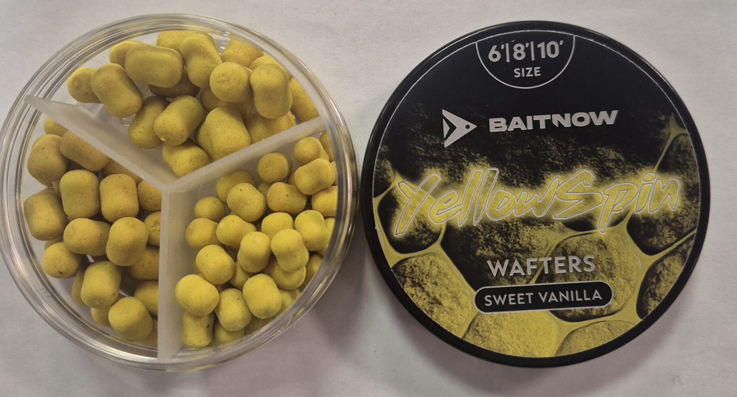 YELLOW SPIN WAFTERS 6/8/10mm - Baitnow (waniliowa słodycz)